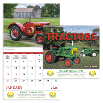 Classic Tractors Wall Calendar - Spiral